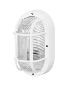 Ledvance Plafoniera Stagna Turtle Ovale Bianca E27 IP44 per Esterni e Interni