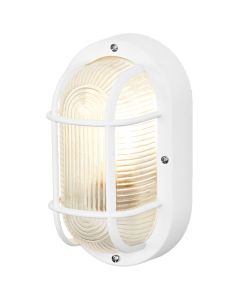 Ledvance Plafoniera Stagna Turtle Ovale Bianca E27 IP44 per Esterni e Interni