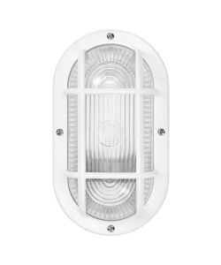 Ledvance Plafoniera Stagna Turtle Ovale Bianca E27 IP44 per Esterni e Interni