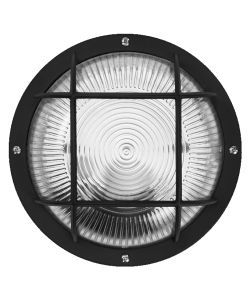 Ledvance Plafoniera Nera E27 IP44 Turtle Round 190 mm per Esterni