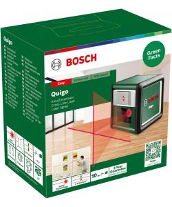 Bosch Livella Laser Quigo Verde con Morsetto Universale MM2 7m Precisione 0,8 mm