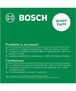 Bosch Livella Laser Quigo Verde con Morsetto Universale MM2 7m Precisione 0,8 mm