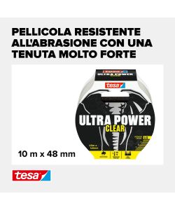 Tesa Nastro Riparazioni Ultra Power Clear Trasparente - 10m x 48 mm