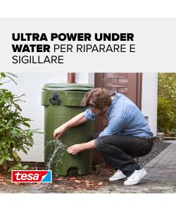 Tesa Nastro Adesivo Impermeabile Trasparente 1,5m x 50mm per Riparazioni