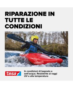 Tesa Nastro Adesivo Impermeabile Trasparente 1,5m x 50mm per Riparazioni