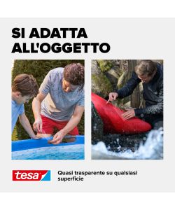 Tesa Nastro Adesivo Impermeabile Trasparente 1,5m x 50mm per Riparazioni