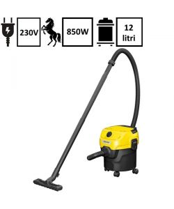 Karcher Aspiratore Solid e Liquidi WD 1 12L 850W con Accessori Inclusi