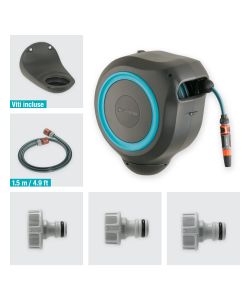 Gardena Avvolgitubo a Parete RollUp M Turchese 20m per Giardino