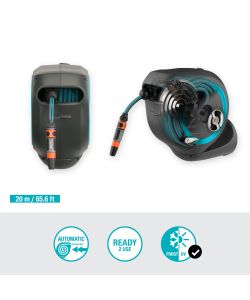 Gardena Avvolgitubo a Parete RollUp M Turchese 20m per Giardino