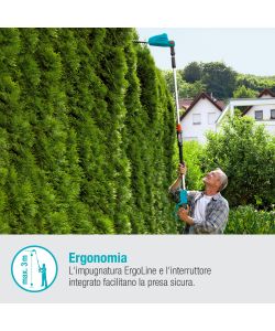 GARDENA Tagliasiepi Telescopica Ths 42/18V P4A