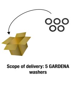 Gardena Guarnizione piatta 5 pz per rubinetto Gardena in gomma standard