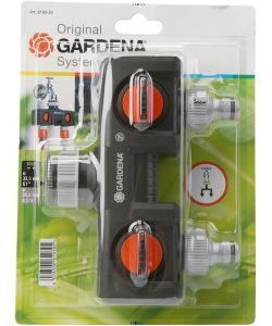 Gardena Distributore a 2 vie per rubinetto 3/4