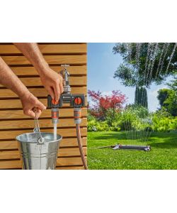 Gardena Distributore a 2 vie per rubinetto 3/4
