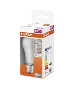 Lampadina LED Osram ricambio 75W E27 Forma A 6500K Luce diurna fredda Opaca