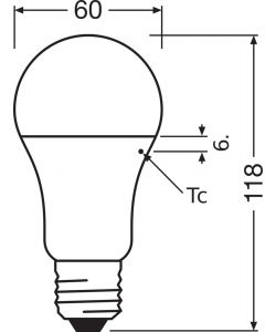 Osram Lampadina LED Goccia E27 13W 1521lm 2700K - Confezione da 5