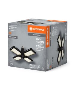 LEDVANCE Highbay Blade Lampada da Soffitto 23W con Alette Regolabili E27 4000K