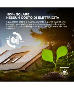 Faro LED Endura 10W 1400LM Nero con telecomando per esterni