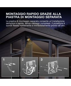 Osram Lampada Solare LED Esterno 30W 4500lm Nero con Telecomando