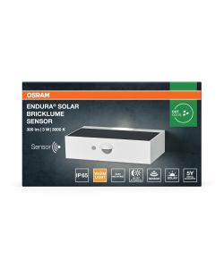Ledvance Lampada da Parete Solare 3W Sensore Movimento - Luce Bianca Calda