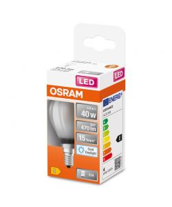 Lampadina LED Osram Classic E14 Sferica Filamento Ghiaccio 4W 470lm Daylight
