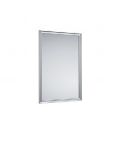 KARINA Specchio plastica argento 50x70 cm montabile verticale/orizzontale