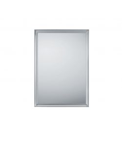 KARINA Specchio plastica argento 50x70 cm montabile verticale/orizzontale