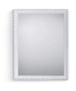 Specchio Loreley 34x45 cm Bianco Cornice Legno Vintage