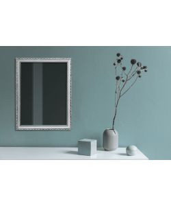 Specchio rettangolare Loreley 34x45 cm grigio argento - Legno - Montaggio verticale e