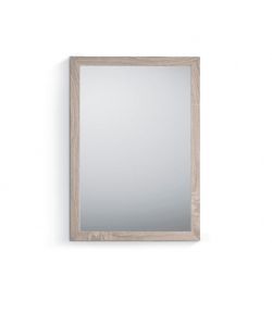 Specchio Decorativo Thea MDF Rovere Chiaro 48x68 cm - Design Essenziale
