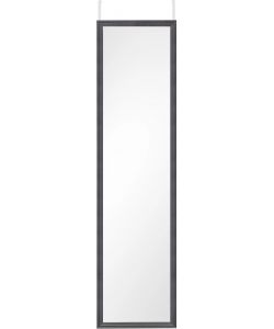 Trio Specchio da Appendere 30x120 cm Nero con Cornice e Ganci Inclusi