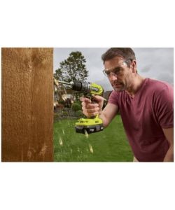 RYOBI Trapano a Percussione 18V Giallo con 2 Batterie 2.0 Ah e Caricatore