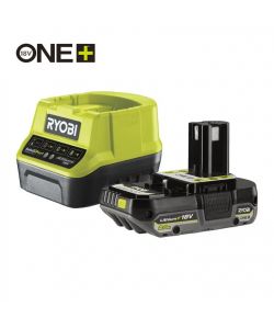 Ryobi Kit Batteria 2Ah Li-ion + Caricabatteria 18V ONE+ - Compatibile