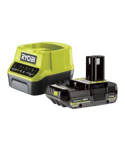 Ryobi Kit Batteria 2Ah Li-ion + Caricabatteria 18V ONE+ - Compatibile