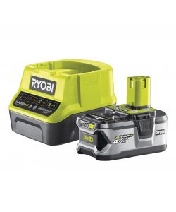 LEVIGATRICE ROTORBITALE 125 MM 18V + KIT BATTERIA E CARICABATTERIE 18V (4.0AH) RYOBI