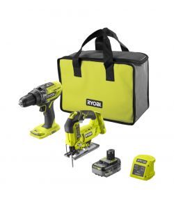Ryobi Trapano Avvitatore e Seghetto Alternativo a Batteria con Borsa