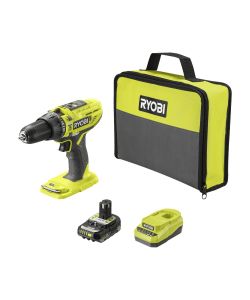 RYOBI Trapano Avvitatore a Percussione 18V 2,0Ah Mandrino 13mm Nero