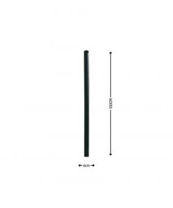 Dr.C Palo per Lampioni in PVC Nero - diam.60mm x h 1m