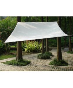 Tende, Arelle in Canne di Bamboo: Tenda a Vela Triangolare Ombreggiante per  Arredo Giardino Esterno 5 x 5 x 5 metri