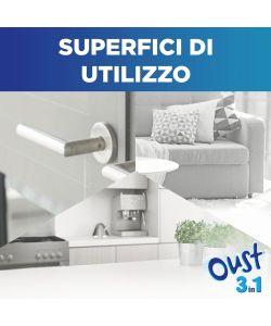 OUST Spray Disinfettante 400 ml - Uccide 99,9% Batteri - Fresco Pulito