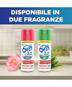 OUST Spray Disinfettante 400 ml - Uccide 99,9% Batteri - Fresco Pulito
