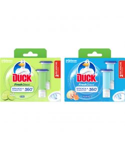 Duck Fresh Dischi Gel WC 2 Ricariche Assortite Marine-Lime