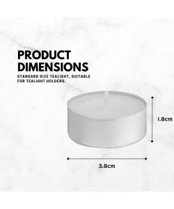 Price's Lumini Bianchi Tealights Non Profumati 3,8x1,8 - 50 pezzi
