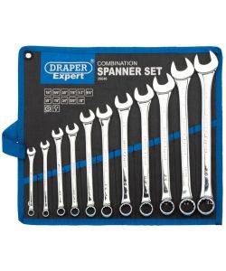 Draper Tools 11 Pezzi Set Chiavi Inglesi Misure Metriche Argento 29546