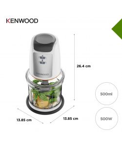 Kenwood Tritatutto 500 W 500 ml 4 lame Bianco/Grigio