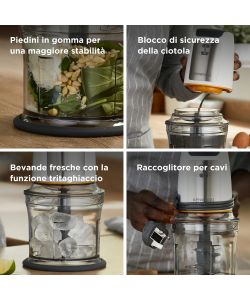 Kenwood Tritatutto 500 W 500 ml 4 lame Bianco/Grigio