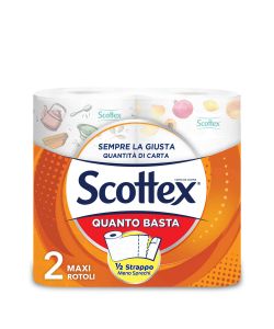 Scottex Carta Cucina Quanto Basta 2 pezzi - Alto Assorbimento - 3 Veli