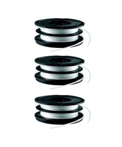 Black+Decker Rocchetto Tagliabordi - Nylon Doppio Filo 6m - 3 Bobine