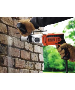 Trapano a Percussione 910 W con Valigetta Black+Decker