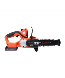 Black+Decker Elettrosega a Batteria 18V - Leggera e Potente - Barra 20 cm - Taglia Rami fino a 3,5 cm - Tensionamento Automatico