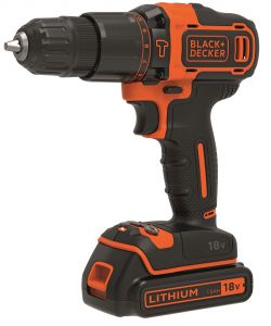 Trapano Avvitatore a Percussione Black+Decker 18V Litio 1,5 Ah